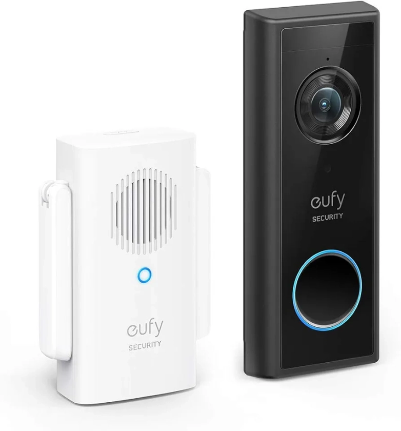 eufy Security Video Doorbell Wireless C210 (S200) Battery Kit with Chime, Wi-Fi Connectivity, 1080p Resolution, No Monthly Fee, 120-Day Battery, AI Detection, 2-Way Audio Wire-Free Doorbell Camera