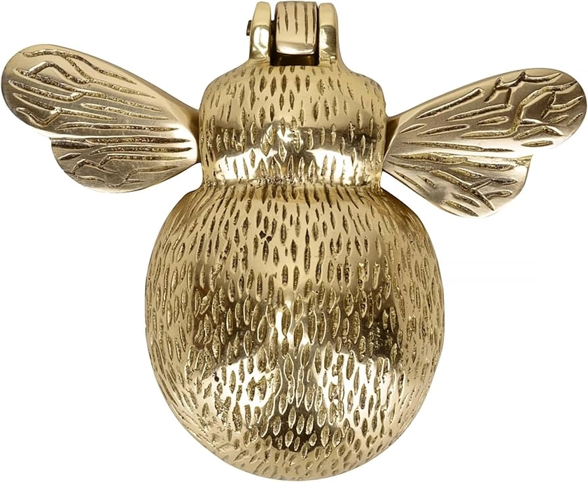 Front Door Knocker - Solid Brass Bumble Bee - Polished Finish - UK Company