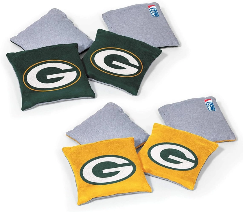 Amazon.com : Wild Sports NFL Green Bay Packers 8pk Dual Sided Bean Bags, Team Color : Sports & Outdoors