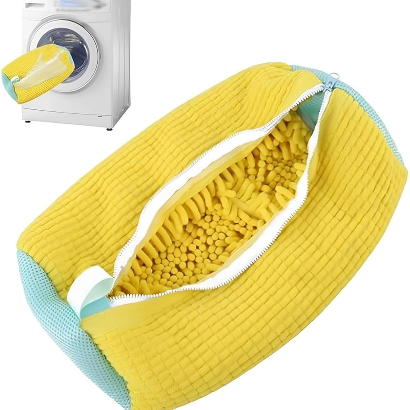 Shoe Washing Machine Bag –Shoe Washing Bag for Washing Machine,Laundry Shoe Bag For Washer And Dryer,Reusable shoe bags,Convenient Laundry Bag for Sneaker Cleaning and Protection（1PC Yellow）, YELLOW,