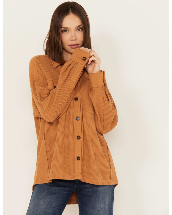Product Name: Cleo + Wolf Women's Oversized Knit Button Up Shirt