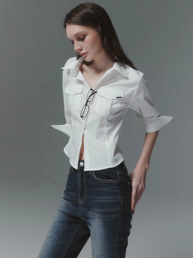 [5th/INEGI] Sleek Pocket Shirt (ivory)