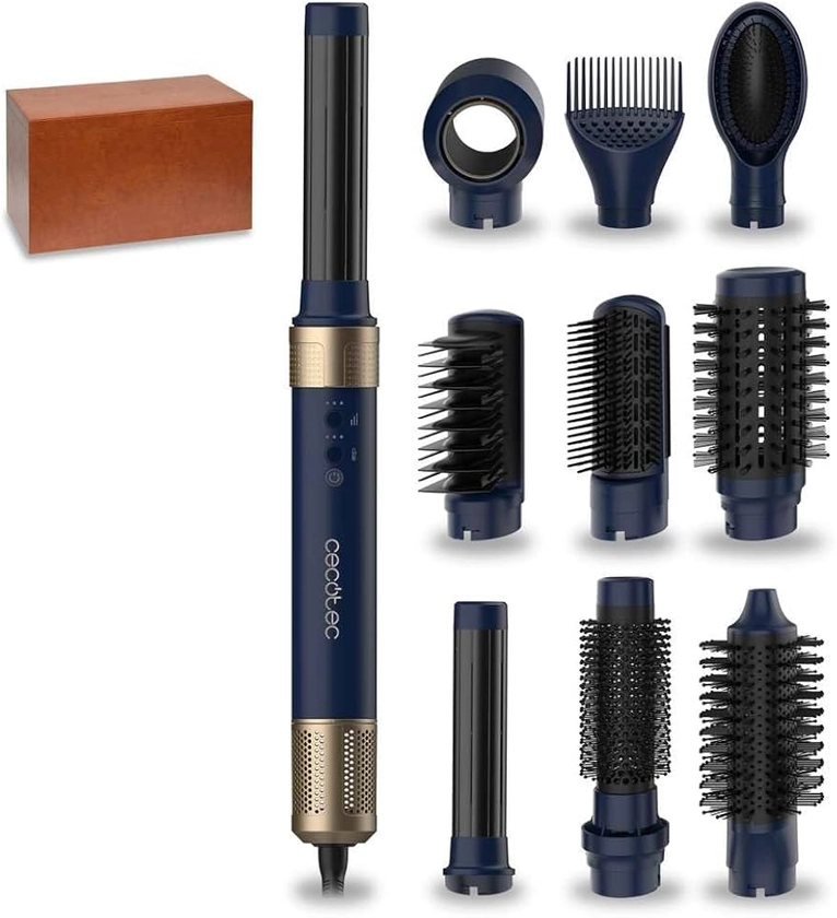 Cecotec Brosse Soufflante avec 14 Têtes, Technologie Coanda CeramicCare 10in1 AirGlam Bleu. Brosse Chauffante 1400W, Moteur Numérique, Éliminateur de Frisottis, 3 Températures : Amazon.fr: Beauté et Parfum