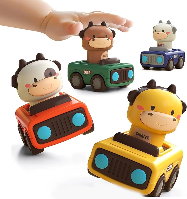 Press & Go Car for Toddlers 1-3, Baby Animal Racing Cars, Infant Play Vehicle Set, Baby Push Go Friction Car Toys for 6-9-12-18 Months, 1st Birthday for 1-2 Years Old Boys : Amazon.com.au: Toys & Games