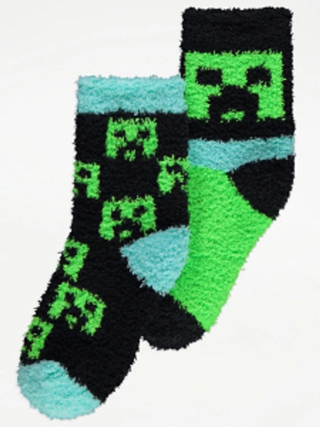 Minecraft Creeper Cosy Socks 2 Pack