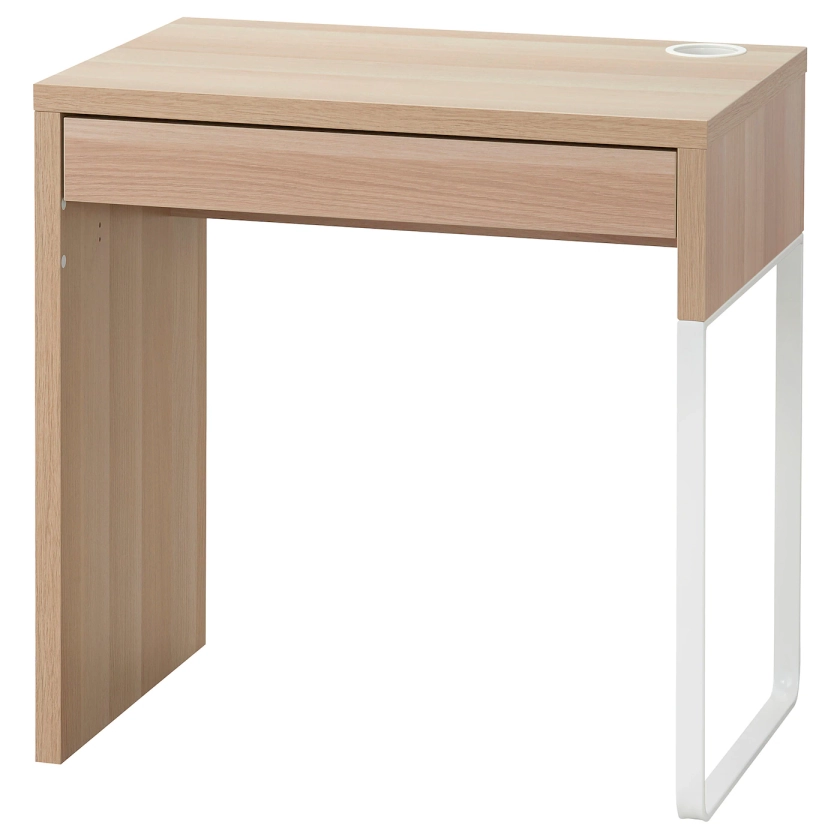 MICKE bureau, effet chêne blanchi, 73x50 cm - IKEA