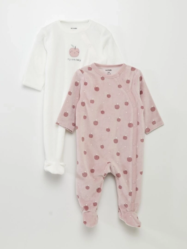 Lot de 2 pyjamas dors-bien en velours