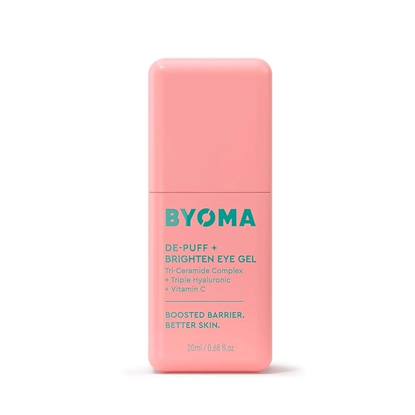 Amazon.com: BYOMA De-Puff + Brighten Eye Gel - Lightweight Gel Eye Cream for Dark Circles, Puffiness & Wrinkles - Under Eye Cream With Hyaluronic Acid & Vitamin C - Barrier Repair Skincare - 0.68 fl. oz : Beauty & Personal Care