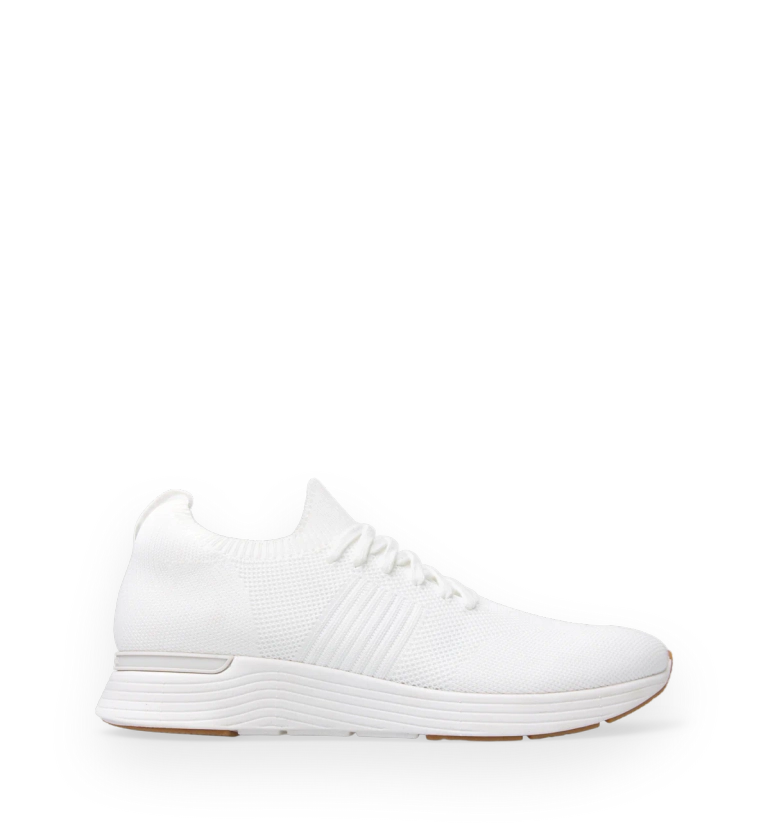 Jinzo White Knit Sneakers