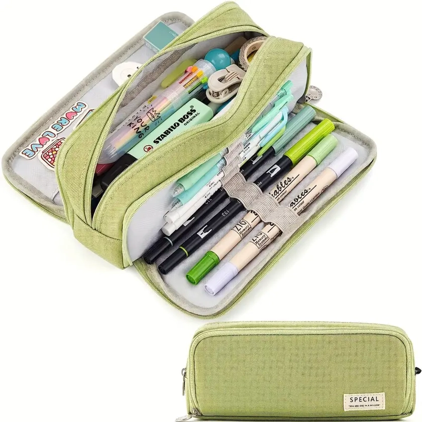Pencil Pen Case, Durable Pen Pouch With Big Capacity, Minimalist Portable Stationery Bag With Handle Pencil Bag Pouch Box Organizer Cases For Office S