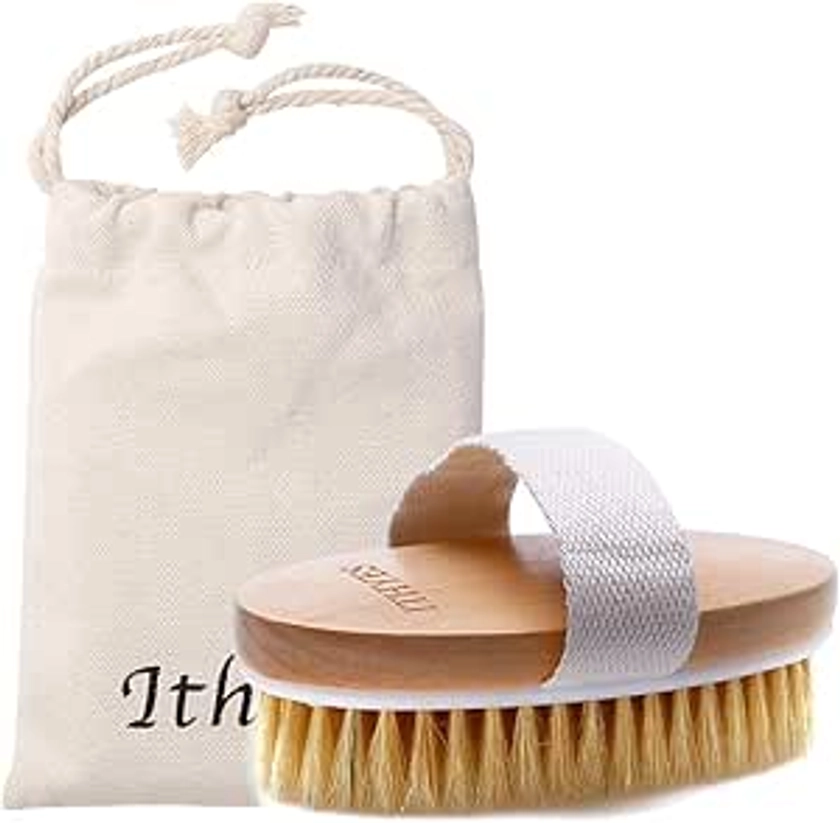 Ithyes Brosse pour le corps La brosse de bain à poils exfoliante naturels pour éliminer les toxines cellulites de la peau morte Le traitement, Améliorer les fonctions lymphatiques, Exfoliant : Amazon.fr: Beauté et Parfum