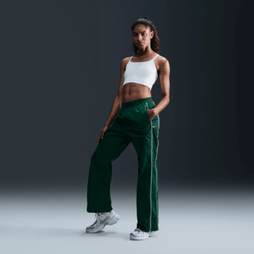 Pantalon taille haute en tissu tissé à ourlet ouvert Nike Windrunner pour femme