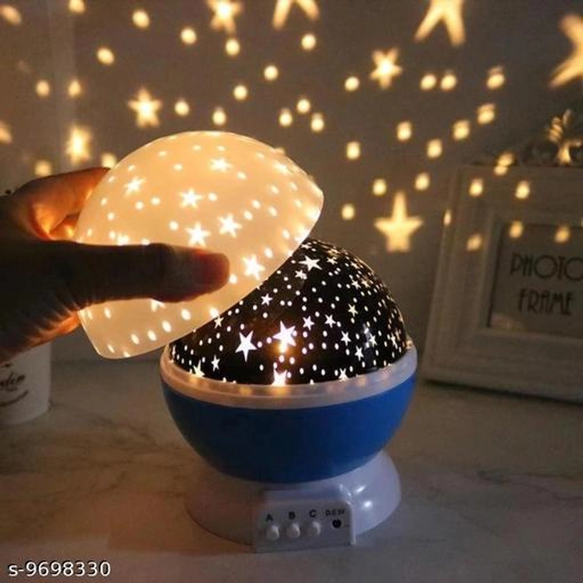 Star Lights Master For Decoration Rotating 360 Degree Moon Night Light Lamp Projector with Multi Colors and USB Cable, Lamp for Kids Room, Night Bulb, Cople Bedroom, Diwali décor, Home decor (Multi Color)