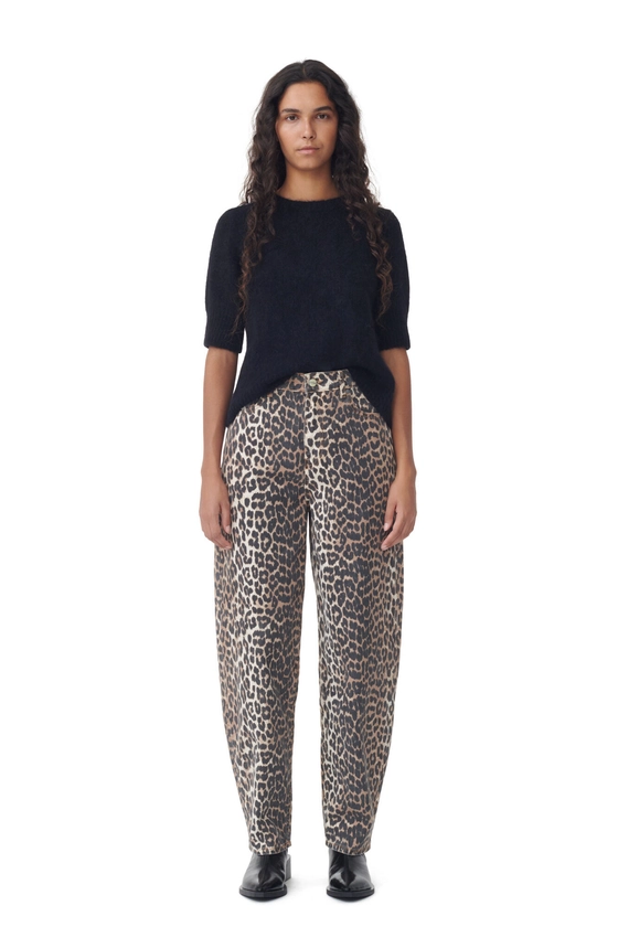 Leopard Leopard Denim Stary Jeans | GANNI LU