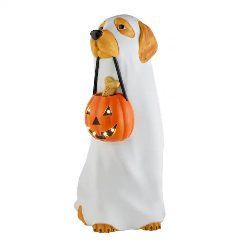 Home Accents Holiday 2.5 ft. LED Ghost Golden Retriever 24DK00025 - The Home Depot