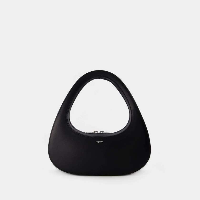 Sac à bandoulière Baguette Swipe - Coperni - Cuir - Noir