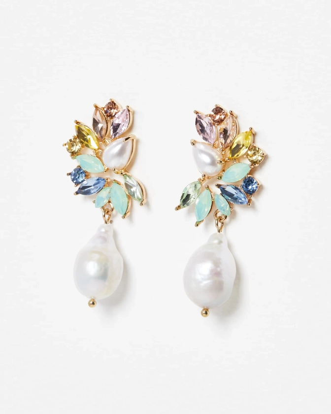 Amie Bead & Freshwater Pearl Drop Earrings