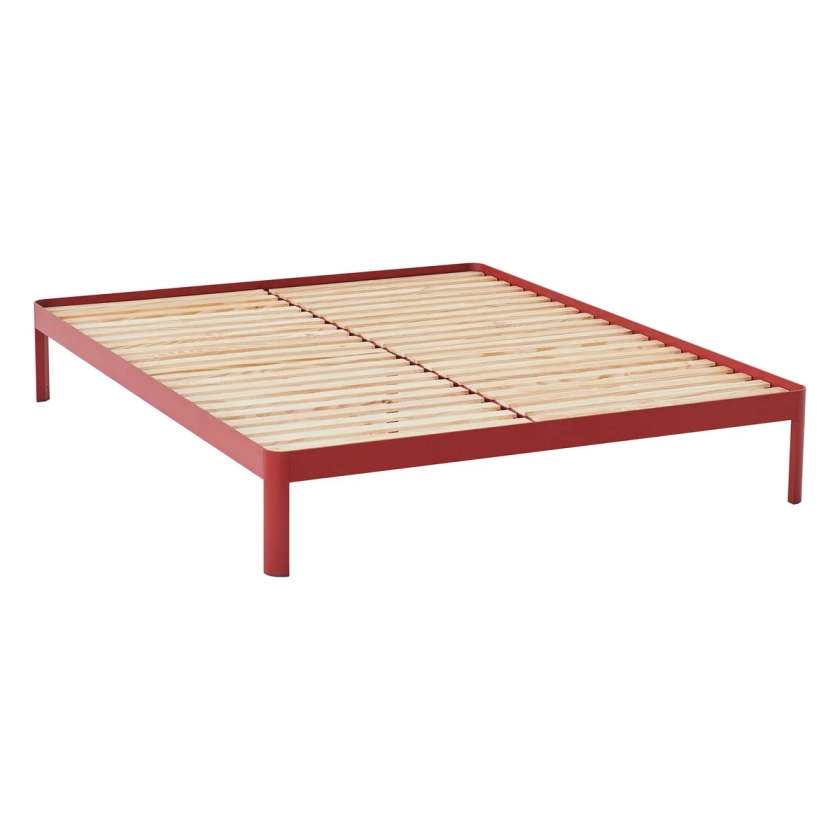 ReFramed Bed frame with slats, deep red | Finnish Design Shop UK