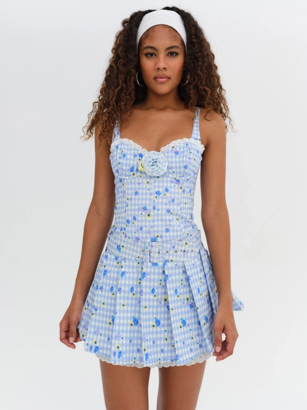 Brigitta Mini Dress — Blue