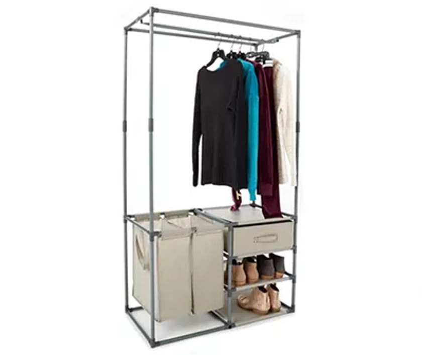 Home Essentials Closet Storage Organizer with Hamper & Drawer - Big Lots