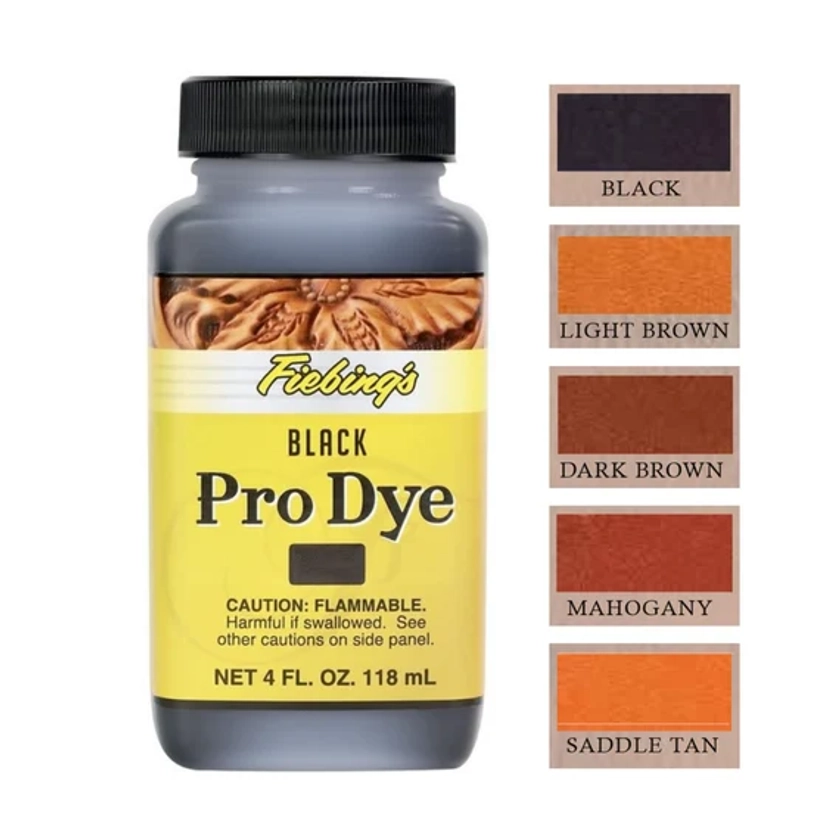 Oil Dye for Leather - 4 oz - Quart - Black, Light Brown, Dark Brown, Saddle Tan, Mahogany