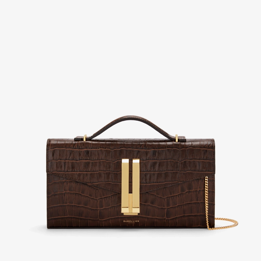 Jasmine Tookes x The Vancouver Clutch | Mahogany Croc-Effect | DeMellier