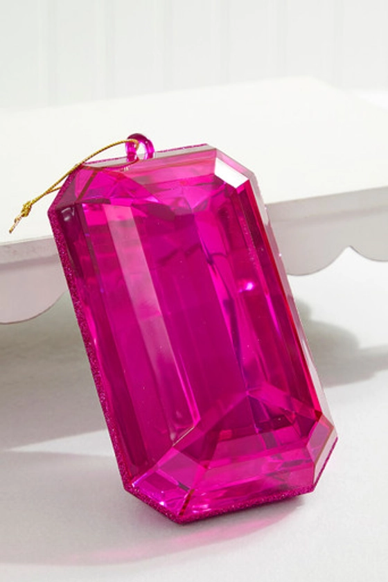 9" Fuchsia Jewel Ornament