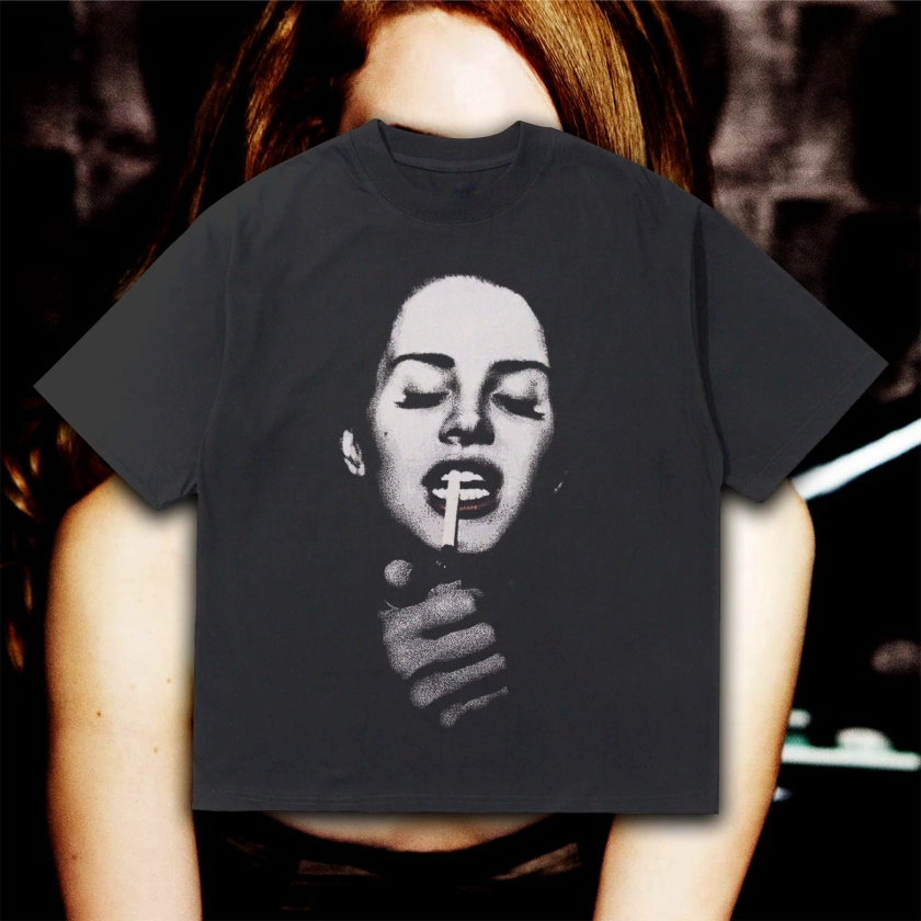 LANA DEL REY WEST COAST HEAVYWEIGHT BLACK TEE