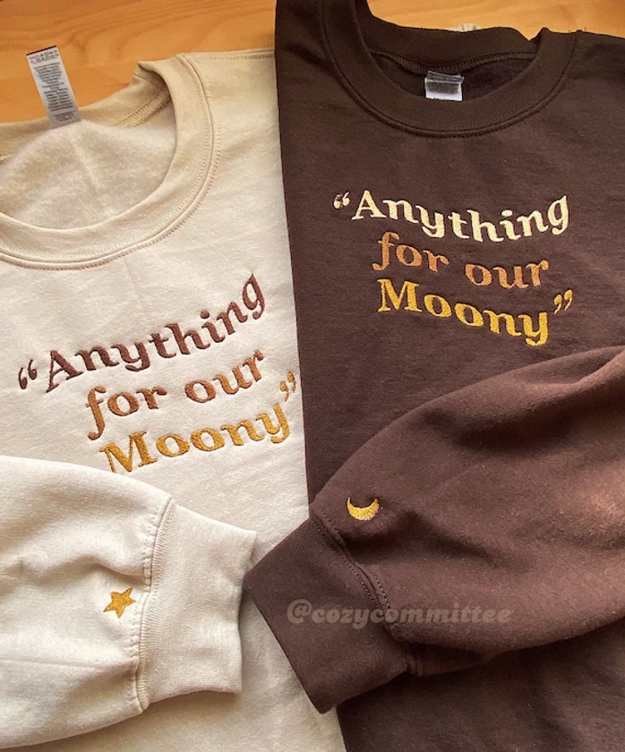 Anything for our Moony | All the Young Dudes Embroidered Sweatshirt