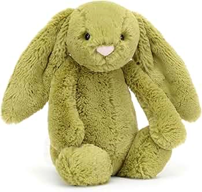 Jellycat Bashful Moss Bunny Stuffed Animal, Medium 12 inches | Rabbit and Bunny Plush Toy | Classic Children's Gift