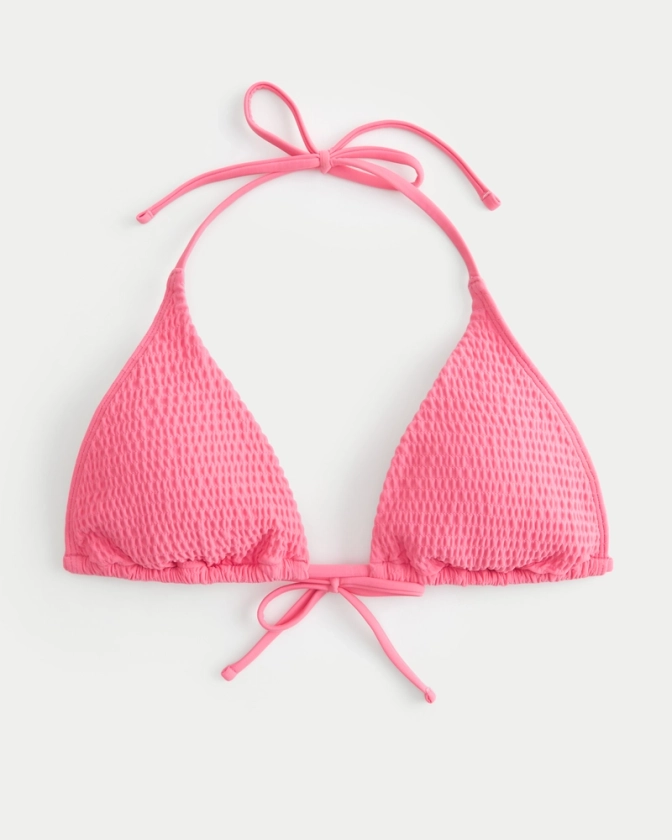 Women's Smocked Multi-Way String Triangle Bikini Top | Women's Swimwear | HollisterCo.com