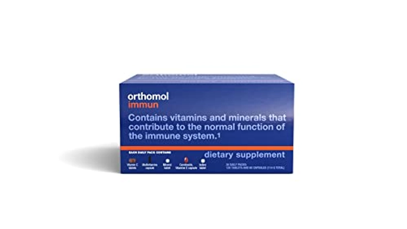 Orthomol Immun Tablet and Capsule, Immune Support Supplement, 30-Day Supply, Vitamins A, B, C, D, E, Zinc, Iodine