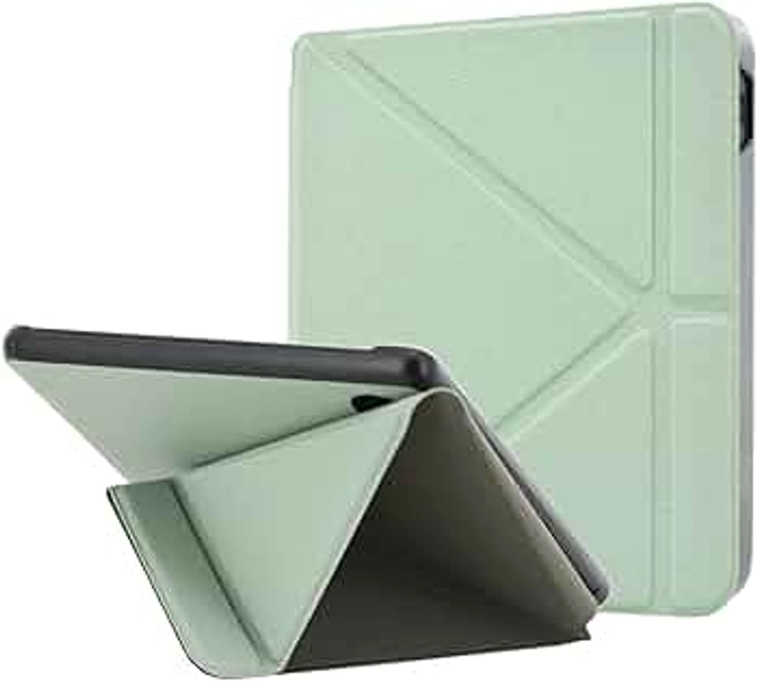 DMLuna Étui pour Kobo Libra Colour 7" (Modèle N428 2024) - Coque légère en Cuir PU de qualité supérieure avec Support Origami et Fonction Auto Sleep/Wake, Agave Green