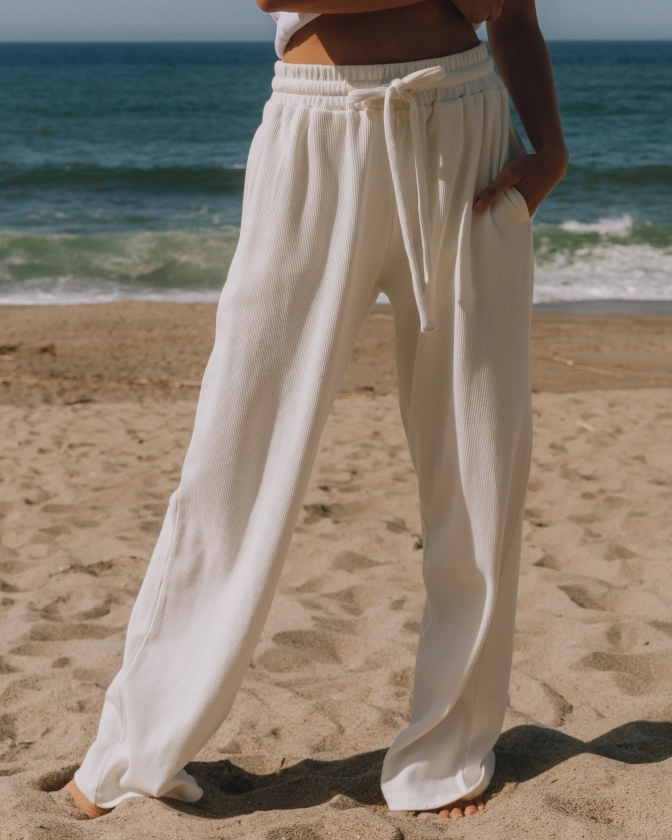 Thermal Resort Pants - White