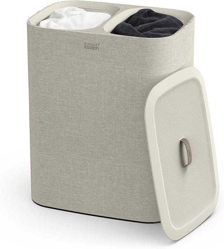 Joseph Joseph Tota- Panier de séparation du linge de 90 litres avec couvercle, 2 sacs de lavage amovibles avec poignées- Beige : Amazon.fr: Cuisine et Maison