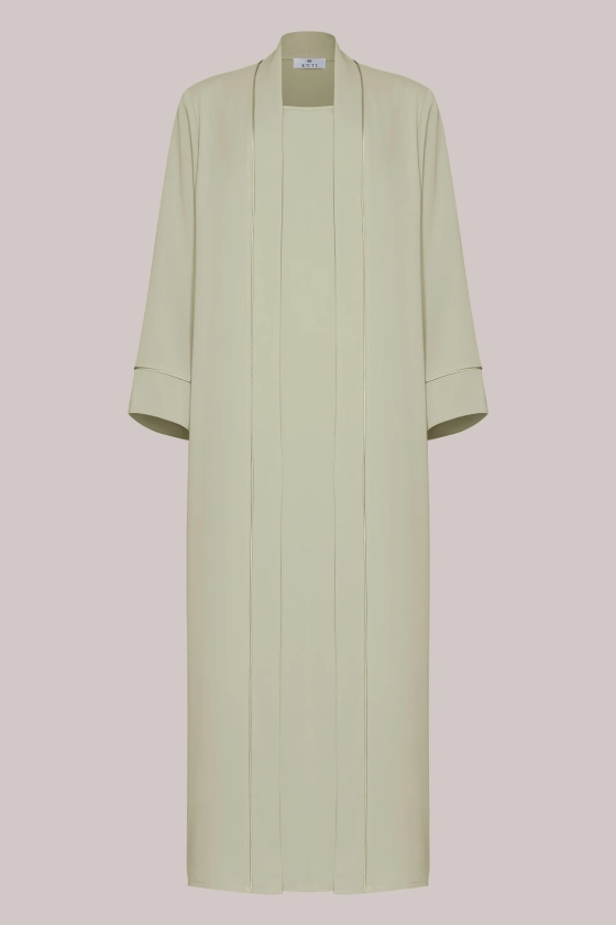 ESSENTIAL ABAYA AND DRESS - LIGHT MOSS