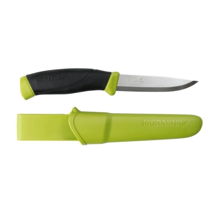 Morakniv Companion Fixed Blade Knife, Rubber Handle - Olive Green