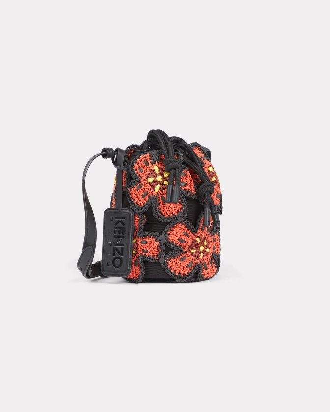 'KENZO Beach' straw floral bucket bag