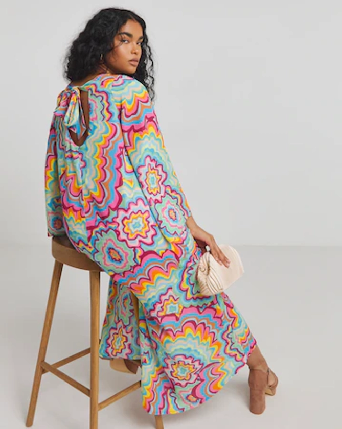 Twisted Wunder Alaska Chiffon Maxi Dress | Simply Be