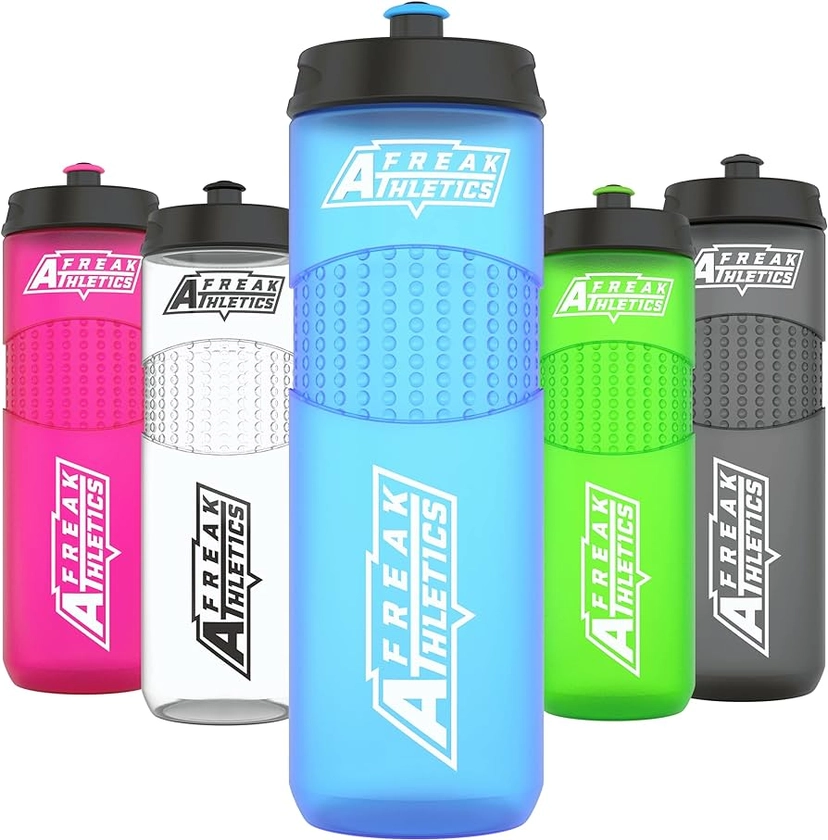 Freak Athletics Water Bottle - Premium BPA Free Sports Bottle 750ml (Blue Transparent)