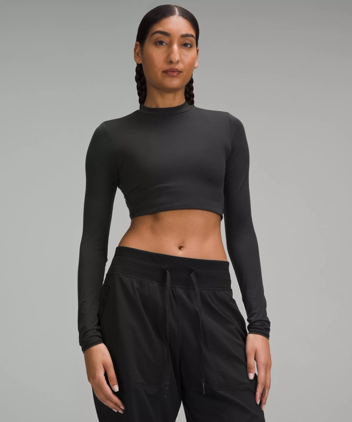 Wundermost Ultra-Soft Nulu Mockneck Super-Cropped Long-Sleeve Shirt | Women's Long Sleeve Shirts | lululemon