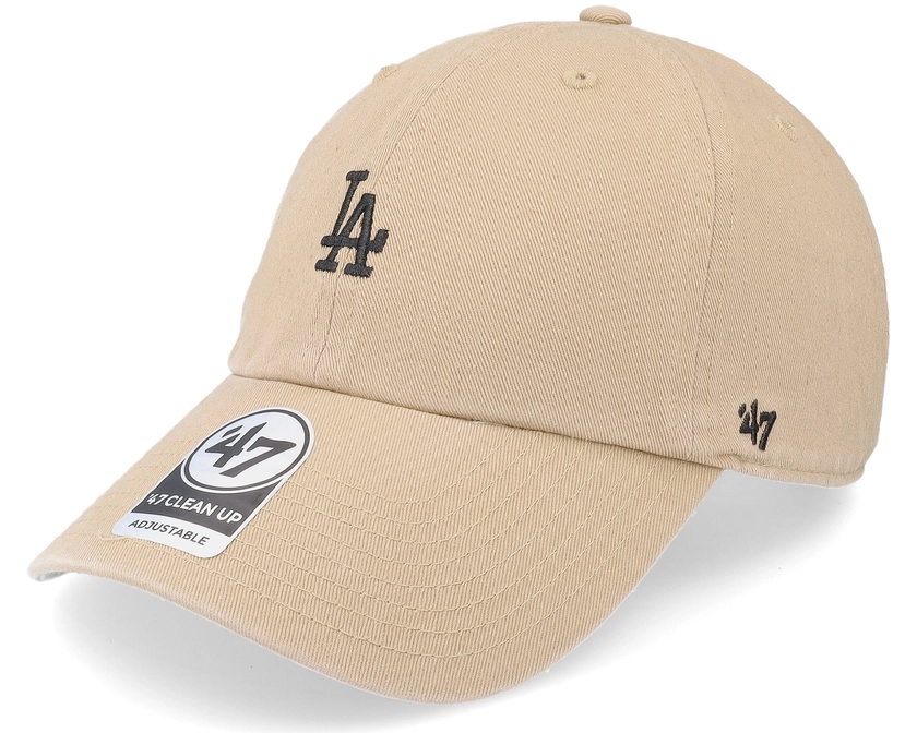 Los Angeles Dodgers MLB Base Runner Clean Up Khaki Dad Cap - 47 Brand cap | Hatstoreworld.com