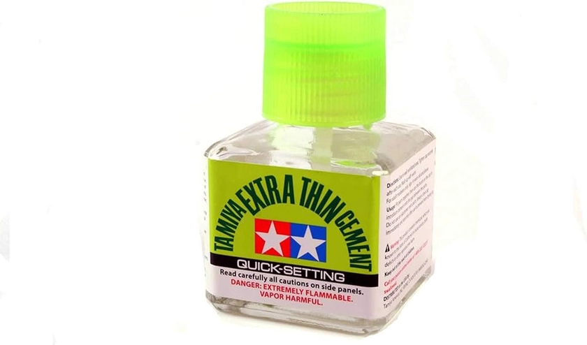 Amazon.com: Tamiya Extra-Thin Cement 40ml Quick-Setting TAM87182 Misc. Adhesives Fillers : Arts, Crafts & Sewing