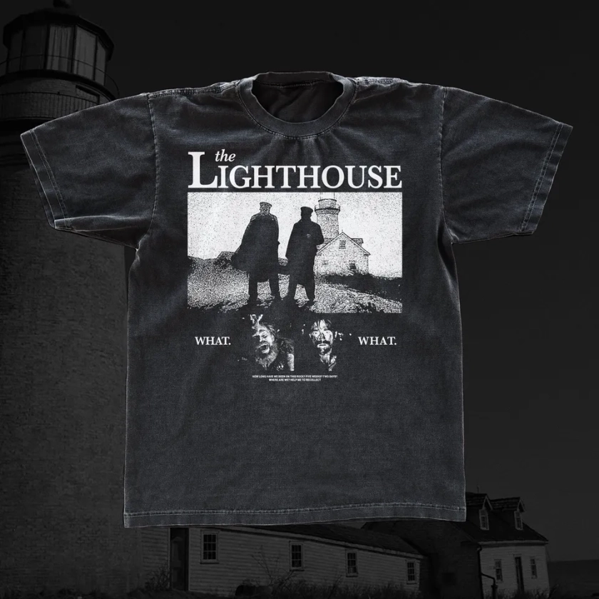 The Lighthouse vintage t-shirt, graphic teeshirt, black Classic Tee, movie teeshirt, a24 top, streetwear sold by Supper Uneasy | SKU 5050206 | Printerval UK