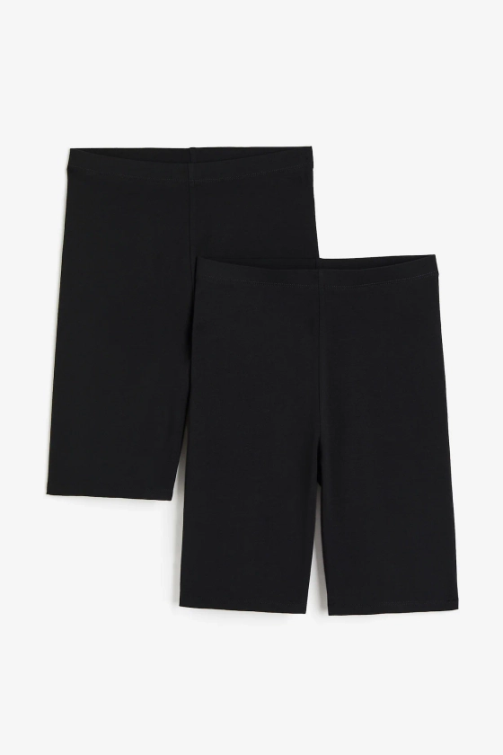 2-pack cycling shorts - Black - Ladies | H&M GB