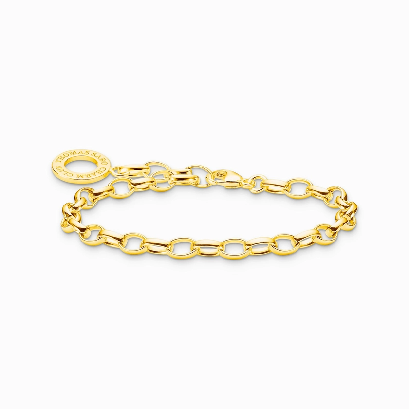 Charm bracelet, golden colour: 17 cm length | THOMAS SABO