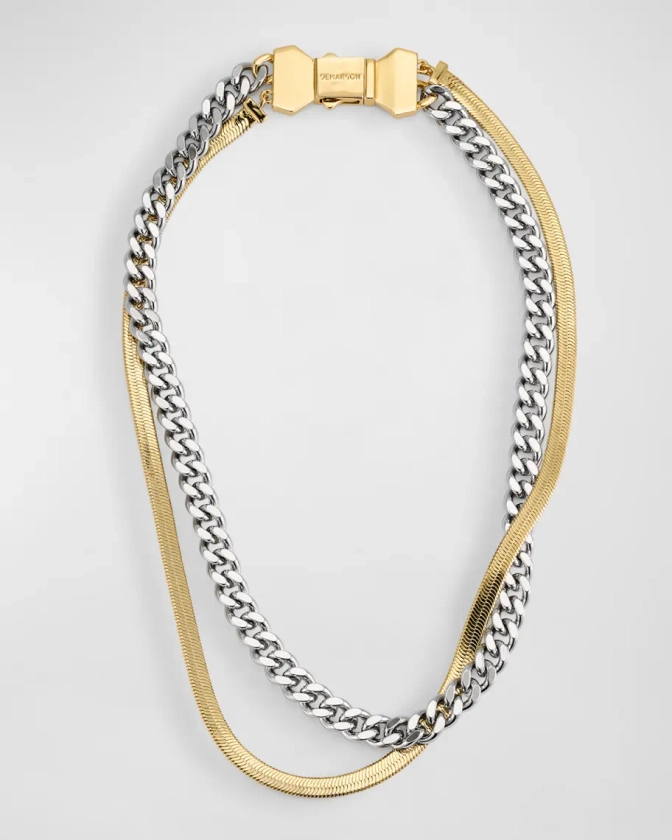 DEMARSON Nadine Layered Two-Tone Necklace