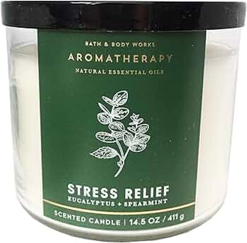 Bath & Body Works Aromatherapy Stress Relief - Eucalyptus Spearmint Scented Candle, 14.5 OZ