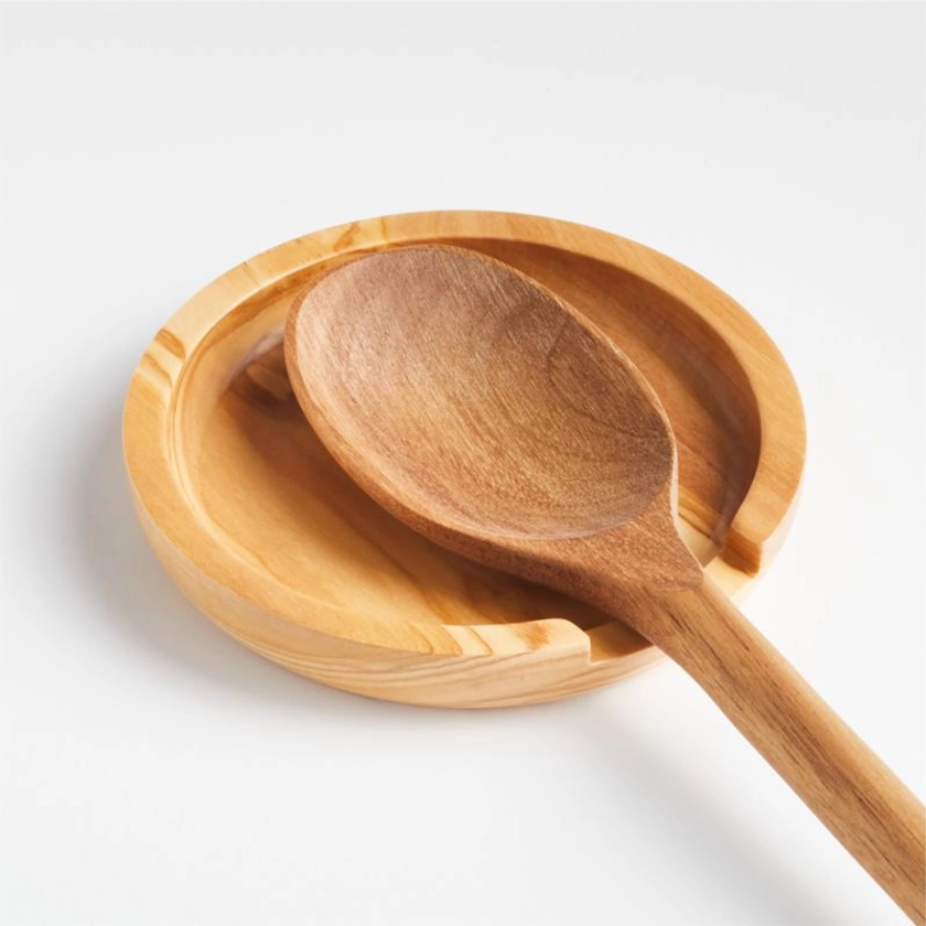 Olivewood Spoon Rest + Reviews | Crate & Barrel