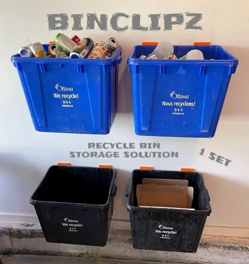 Recycle Bin Holder binclipz 1 SET holds 1 Bin - Etsy